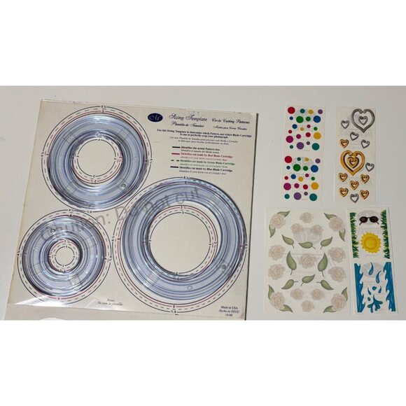 Creative Memories Tools Cutting System Circles + Stickers Lot - Picture 1 of 4